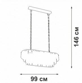 Подвесная люстра Vitaluce V5353 V5353-8/19 в Талице - talica.ok-mebel.com | фото 4