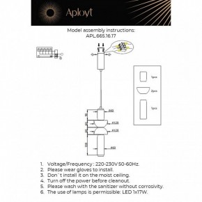 Подвесной светильник Aployt Elin APL.665.16.17 в Талице - talica.ok-mebel.com | фото 3