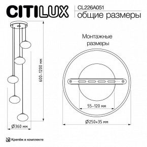 Подвесной светильник Citilux Atman Smart CL226A051 в Талице - talica.ok-mebel.com | фото 10