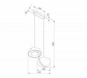Подвесной светильник Eurosvet Emisfero 50083/2 LED золото в Талице - talica.ok-mebel.com | фото 4