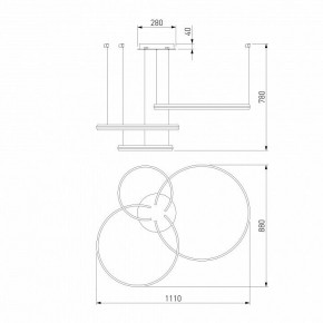Подвесной светильник Eurosvet Gap 90180/3 золото в Талице - talica.ok-mebel.com | фото 5