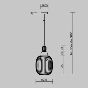 Подвесной светильник Maytoni Levitation MOD376PL-01G1 в Талице - talica.ok-mebel.com | фото 5