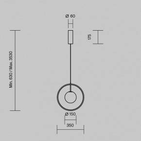 Подвесной светильник Maytoni Paparazzi MOD407PL-L12B3K1 в Талице - talica.ok-mebel.com | фото 2