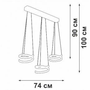 Подвесной светильник Vitaluce V3047 V3047-0/3S в Талице - talica.ok-mebel.com | фото 4