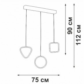Подвесной светильник Vitaluce V3048 V3048-1/3S в Талице - talica.ok-mebel.com | фото 4