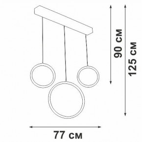 Подвесной светильник Vitaluce V3050 V3050-0/3S в Талице - talica.ok-mebel.com | фото 5