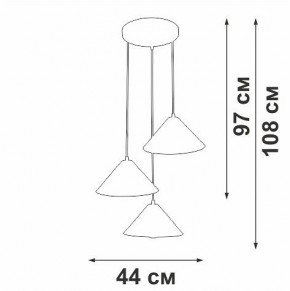 Подвесной светильник Vitaluce V3093 V3093-0/3S в Талице - talica.ok-mebel.com | фото 2