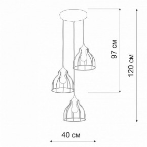 Подвесной светильник Vitaluce V3102 V3102-1/3S в Талице - talica.ok-mebel.com | фото 2