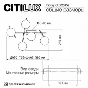 Потолочная люстра Citilux Dorsy CL223152 в Талице - talica.ok-mebel.com | фото 10