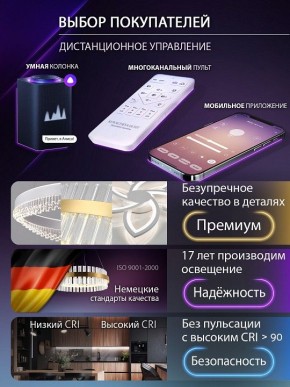 Потолочная люстра Natali Kovaltseva OLIMP LED SMART 84005 в Талице - talica.ok-mebel.com | фото 8