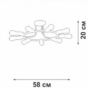Потолочная люстра Vitaluce V3797 V3797-1/9PL в Талице - talica.ok-mebel.com | фото 2