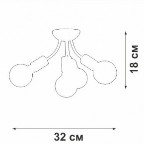 Потолочная люстра Vitaluce V3927 V3927-1/4PL в Талице - talica.ok-mebel.com | фото 6