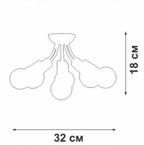 Потолочная люстра Vitaluce V3927 V3927-1/6PL в Талице - talica.ok-mebel.com | фото 6