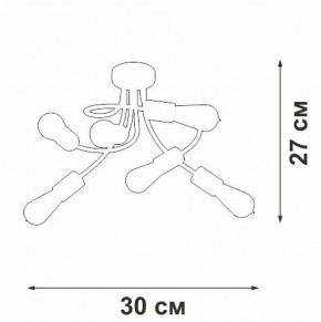 Потолочная люстра Vitaluce V3928 V3928-1/6PL в Талице - talica.ok-mebel.com | фото 4