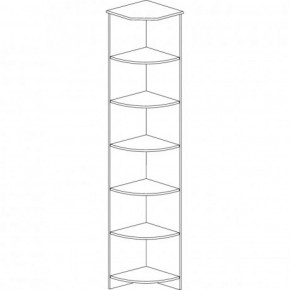 Шкаф угловой открытый №618 "Инна" Денвер темный в Талице - talica.ok-mebel.com | фото 2