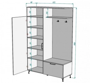 Прихожая Лофт V16 в Талице - talica.ok-mebel.com | фото 2