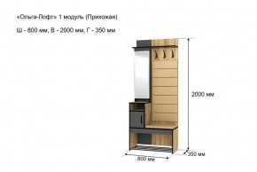 Прихожая "Ольга-Лофт 1" в Талице - talica.ok-mebel.com | фото 4