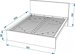 S00975 Варма Сэнг 140 кровать, 156х208х100/38, белый в Талице - talica.ok-mebel.com | фото 3