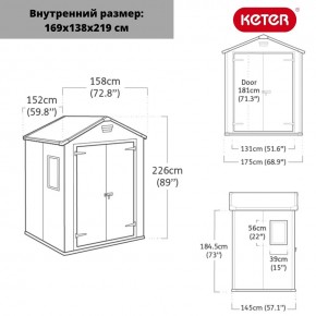 Сарай Манор 6x5DD (Manor 6x5DD) cерый/белый в Талице - talica.ok-mebel.com | фото 2