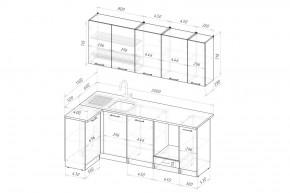 ШЕЛЛИ Кухонный гарнитур Прайм 400 (1100*2000 мм) в Талице - talica.ok-mebel.com | фото 2