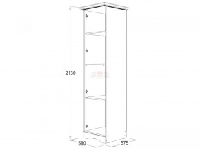 Шкаф 1-но дверный для белья Ольга 1Н в Талице - talica.ok-mebel.com | фото 2