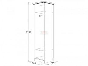 Шкаф 1-но дверный для одежды Ольга 1Н в Талице - talica.ok-mebel.com | фото 2