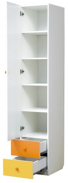 Шкаф 1-но дверный с ящиками и зеркалом Радуга (400) в Талице - talica.ok-mebel.com | фото 2