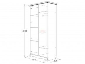 Шкаф 2-х дверный Ольга-1Н для одежды и белья в Талице - talica.ok-mebel.com | фото 2