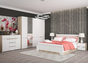 Шкаф 2-х створчатый АНТАЛИЯ (Сонома/Белый софт) в Талице - talica.ok-mebel.com | фото 3