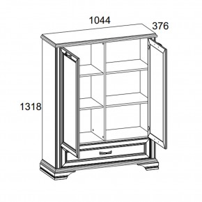 Шкаф 2D1SL, MONAKO, цвет Сосна винтаж/дуб анкона в Талице - talica.ok-mebel.com | фото 3