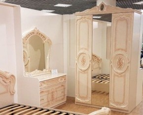 Шкаф 3-х дверный с зеркалами (01.143) Роза (беж) в Талице - talica.ok-mebel.com | фото 3