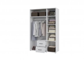 Шкаф 3-х створчатый с ящиками VICTOR (Белый-Бетон) в Талице - talica.ok-mebel.com | фото 2