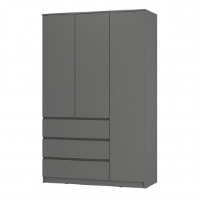 Шкаф 3-х створчатый Симпл ШК-08 (графит) в Талице - talica.ok-mebel.com | фото