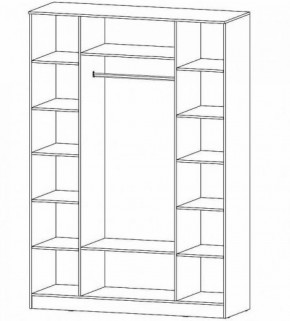 ГАММА Шкаф 4-х створчатый в Талице - talica.ok-mebel.com | фото 2