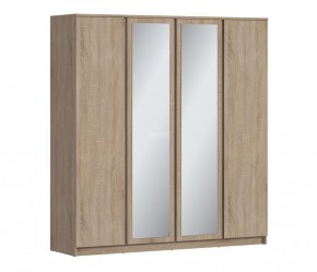 Шкаф 4х дверный с зеркалами Веста СБ-3082 (Дуб Сонома) в Талице - talica.ok-mebel.com | фото