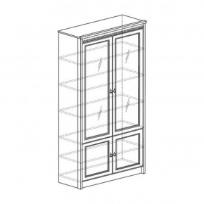 Шкаф для книг №184 "Лючия" Дуб оксфорд серый в Талице - talica.ok-mebel.com | фото 2