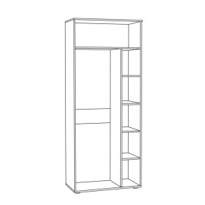 Шкаф для одежды 1751 Бьянка в Талице - talica.ok-mebel.com | фото 2