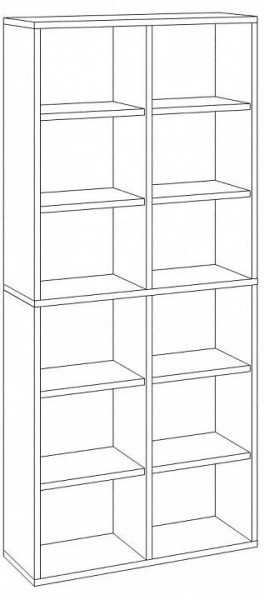 Шкаф книжный Домино СУ(ш2в2)+4ФГ в Талице - talica.ok-mebel.com | фото 2