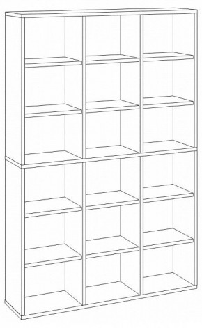 Шкаф книжный Домино СУ(ш3в2)+6ФГ в Талице - talica.ok-mebel.com | фото 2