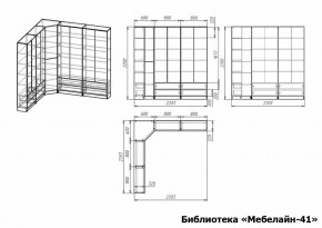 Шкаф книжный Мебелайн-41 в Талице - talica.ok-mebel.com | фото 3