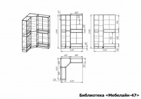 Шкаф книжный Мебелайн-47 в Талице - talica.ok-mebel.com | фото 3