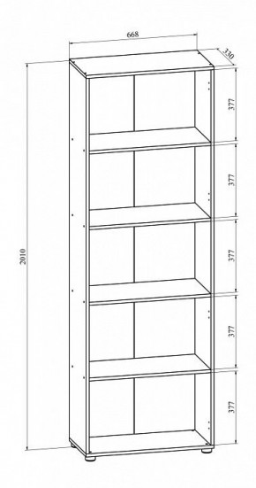 Шкаф книжный Офис ОФ-302К в Талице - talica.ok-mebel.com | фото 2