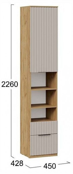 Шкаф комбинированный Хилтон Исп. 2 в Талице - talica.ok-mebel.com | фото 4