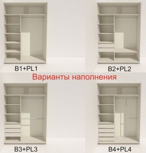 Шкаф-купе 1400 серии SOFT D6+D4+B2+PL2 (2 ящика+1штанга+1 полка) профиль «Капучино» в Талице - talica.ok-mebel.com | фото 7