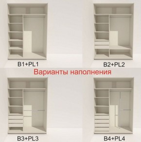 Шкаф-купе 1400 серии SOFT D8+D2+B2+PL4 (2 ящика+F обр.штанга) профиль «Капучино» в Талице - talica.ok-mebel.com | фото 4