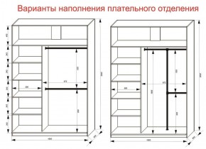 Шкаф-купе 1600 серии SOFT D6+D6+B2+PL3 (2 ящика+2штанги) профиль «Капучино» в Талице - talica.ok-mebel.com | фото 7