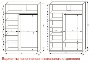 Шкаф-купе 1600 серии SOFT D6+D6+B2+PL3 (2 ящика+2штанги) профиль «Капучино» в Талице - talica.ok-mebel.com | фото 8