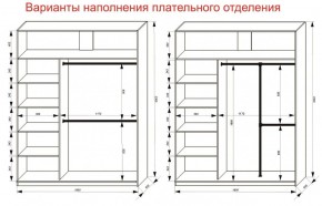 Шкаф-купе 1800 серии SOFT D6+D6+B2+PL3 (2 ящика+2штанги) профиль «Капучино» в Талице - talica.ok-mebel.com | фото 8