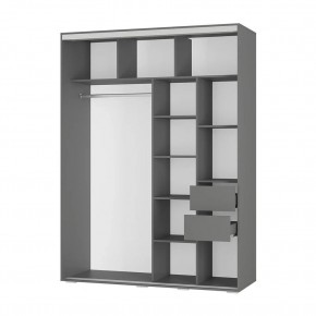 Шкаф-купе Крафт-6 1.6 м ШКК-06 (графит) в Талице - talica.ok-mebel.com | фото 2