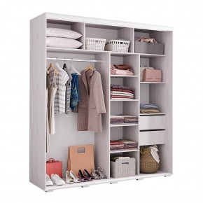 Шкаф-купе Крафт-6 1.6 м ШКК-06 (ясень белый) в Талице - talica.ok-mebel.com | фото 2